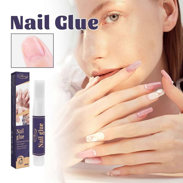 EELHOE Nagellim, Nagellappslim Förlängningslim Borrlim Dekorativt Förstärkningslim 1PCS
