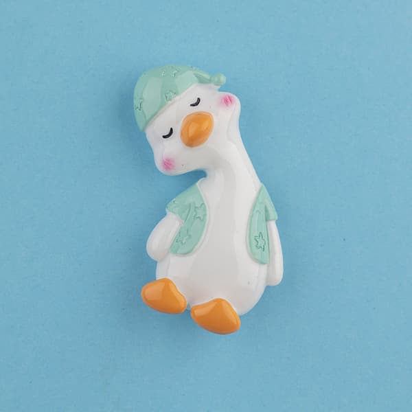 6 Rubber Refrigerator Magnets, The Crooked Duck, Cute 3D Fridge Magnets E