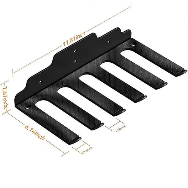 Skivstångsställ Väggmonterat Skivstångsställ Robust Vikthållare för Hemmet 2 Krokar 6 Hooks Optional