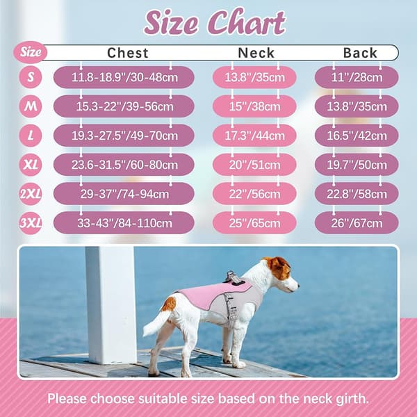 Pink Cooling Vest for Dog (Medium)