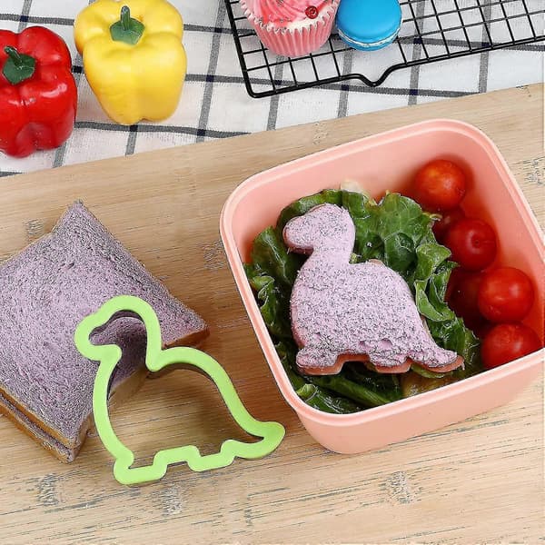Sandwichkutter og forsegler sett, 4 stk brød sandwich decruster pannekakemaker DIY kakeformer for barn shape5