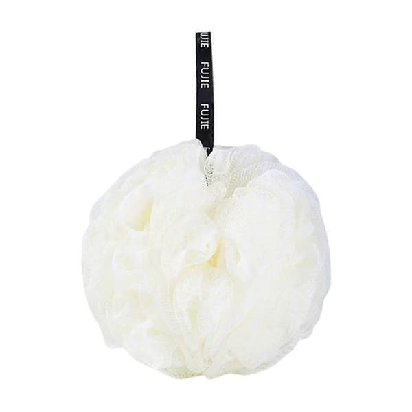 1x Eksfolierende Blomsterskrubber Kroppsbørste Mesh Ball Puff Bad Dusjsvamp E0Z7 white 1pcs