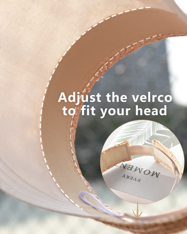 Solhatt Dam Straw Solskärmar Linne Dam Solhatt Packable Visor Hat Cap Dam Sommar Strand Visors Fällbar Rulla Upp Hästsvans