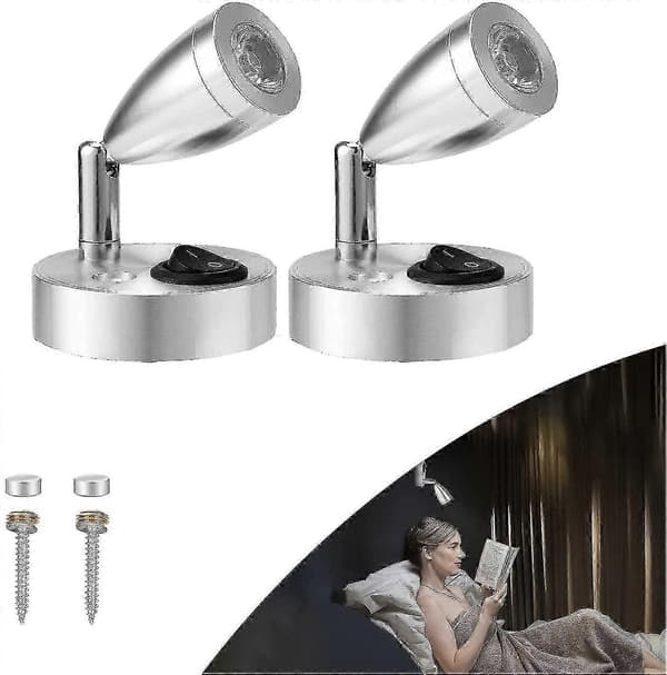 12V LED-lampor för husvagnar 3W spotlight med strömbrytare