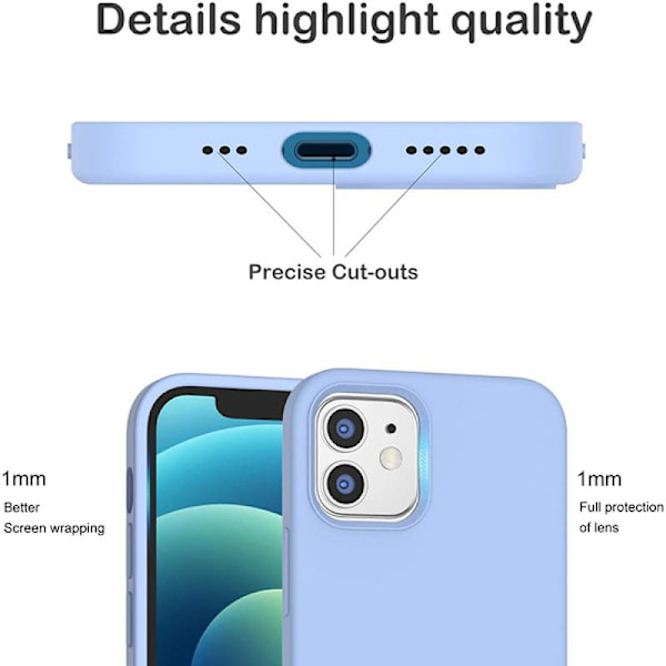 iPhone 12/12 Pro Skal Ljusblå