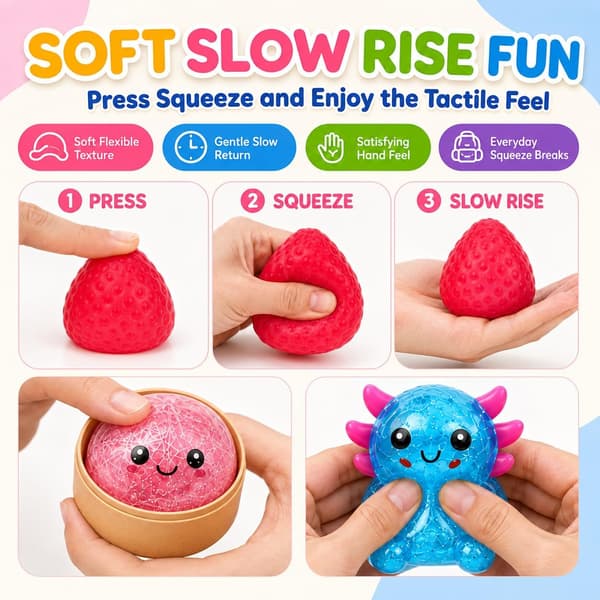 8 STK Squishy Box Overraskelsespakke Søt Variasjon Samleobjekter Mini Nyhet Sett Tilfeldige Stiler Skrivebordsdekorasjon Godtepose Festgaver til Voksne