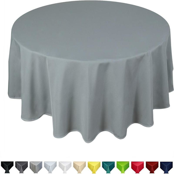 Rund dug lavet af kvalitetsmateriale 140cm 55 Light Grey