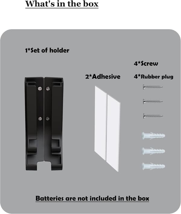 Batteriopbevaringsorganisator AA & AAA Combo, (Sort)