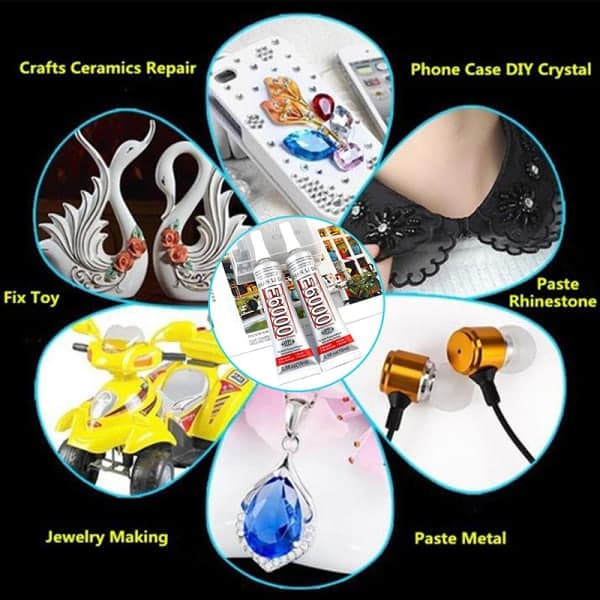 E6000 Lim 15 ml Crystal DIY Stark Hotfix-lim för smycken C Klar 1 st