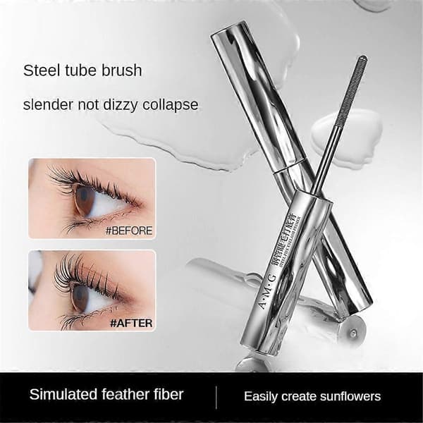 Vipper Mascara Vanntett Silke Fiber Svart Lang Krøllende Vippeforlengelse 2PCS