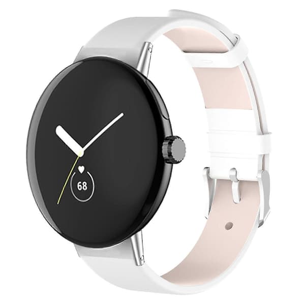 Til Google Pixel Watch 2/Pixel Watch PU læder urrem Quick Release urrem Style B Google Pixel Watch 2 White