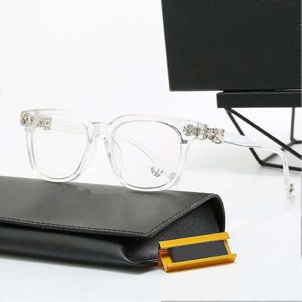 Klassiske firkantede briller for menn og kvinner Transparent Silver One size