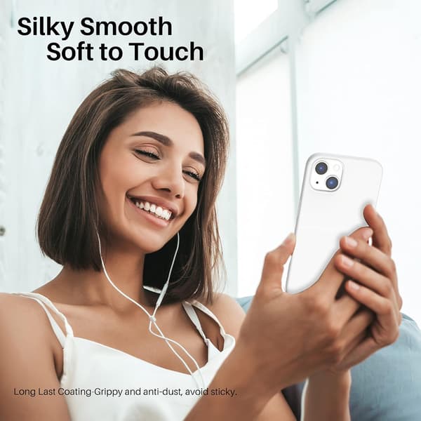 iPhone15promax Case, Liquid Silicone Case Compatible with iPhone15promax, Ultra-thin Case, Full Coverage Shockproof Soft Protective Case (White) 15PROMAX-tfrf 15PROMAX