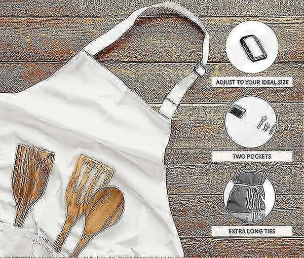 Utopia Kitchen 2-pack justerbart förkläde med 2 fickor 2025