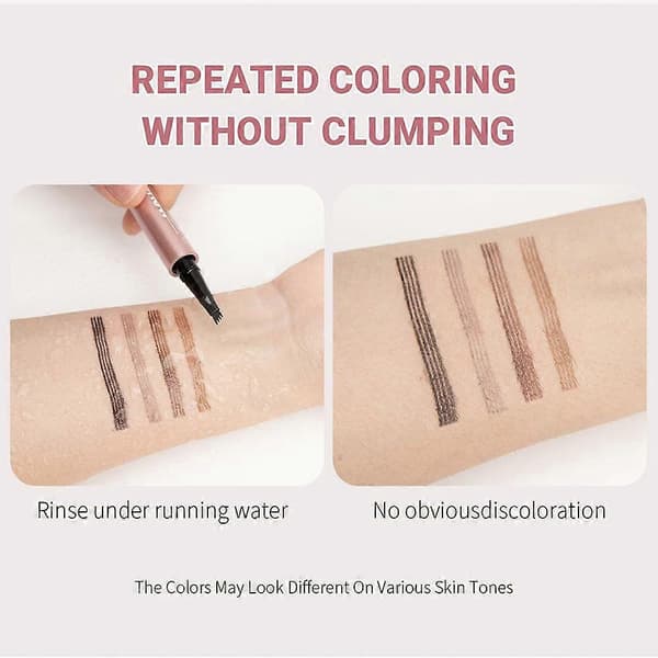 QIC 4-tupps Microblading Brynnpenn - Vanntett Langvarig for Naturlige Bryn 2