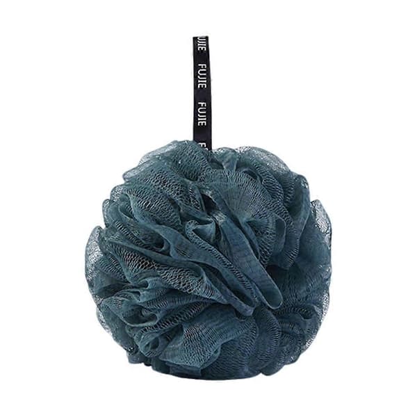 1x Eksfolierende Blomsterskrubber Kropsbørste Netkugle Puff Bad Bruse Svamp E0Z7 Navy blue 1pcs