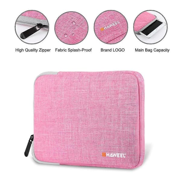 HAWEEL Splash-proof Shockproof Oxford Case Bag for 7.9-inch Tablets - Pink