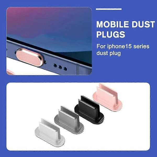 for iPhone15 Pro Plus Pro max Anti-støvpluggdeksler Porthette Tilbehør pink/For iphone15 series