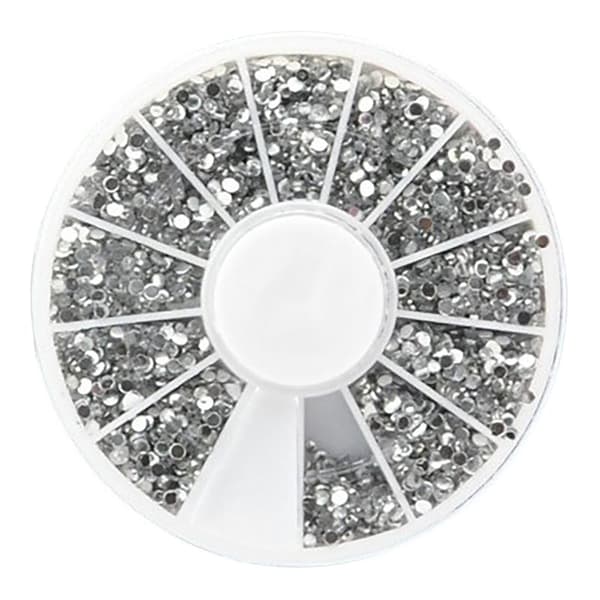 Rhinestone sølv 1,5mm - Negldekorasjoner Silver silver