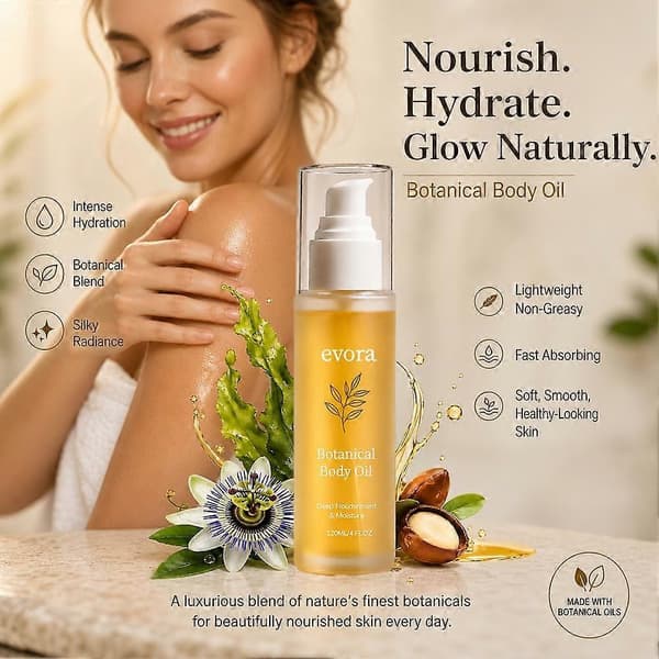 Botanisk kroppsolje for dyp næring og fuktighet - 120 ml