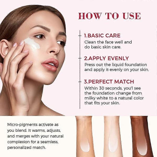 Smoo/che Farveskiftende Flydende Foundation 30ml