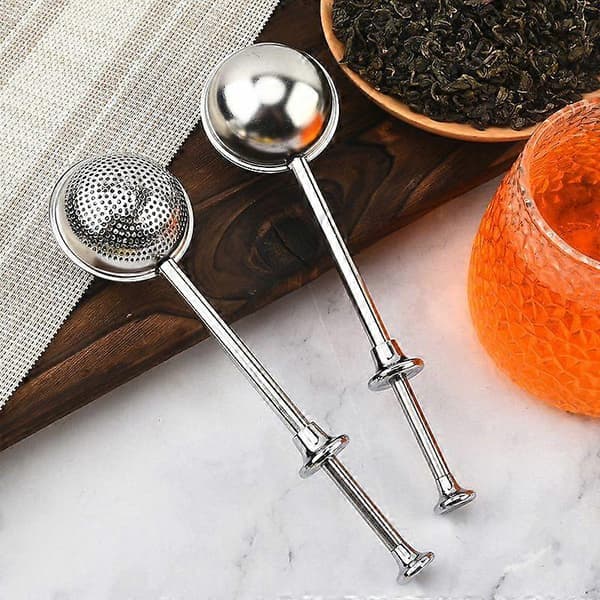 304 rustfrit stål te-infuser, udtrækkelig te-si til løs te (halvt/helt hul) B