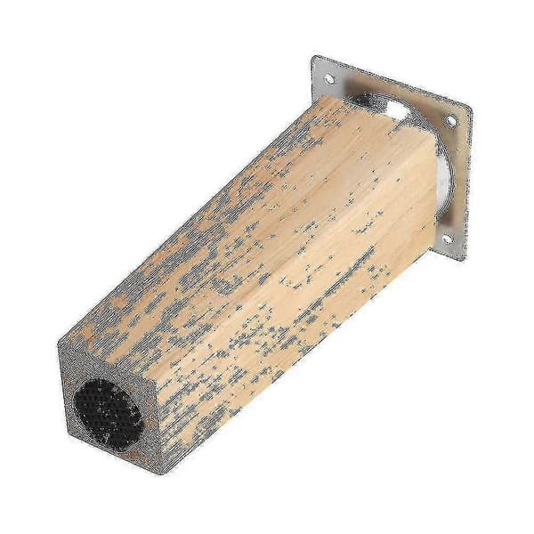 sett med 4 firkantede møbelben i eik 16cm