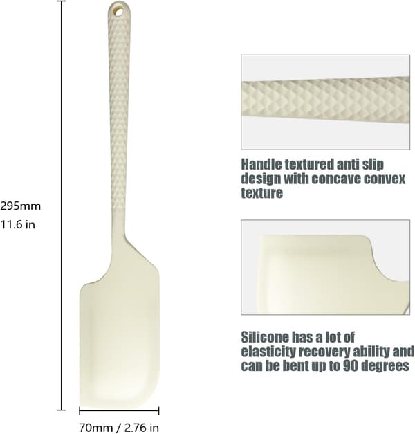 Non-stick slikkepott i silikon, beige