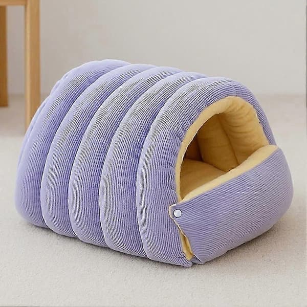 pustende kattehule seng koselig vinter liten medium Purple M