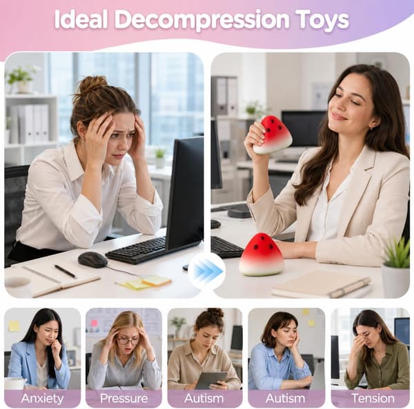 Squishy, Smør Squishy, Vandmelon Taba Squishy, Langsom Stigende/Rebound, Legetøj til Stresslindring & Fidget Legetøj til ADHD, Festgave (1 STK)