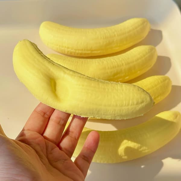 5-pack banan-klämleksaker – långsamt stigande banan-squishy fidget-leksaker
