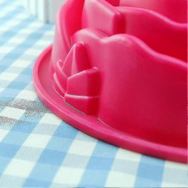 Tizzy Silikon Kakeform - 9\" - Rose Design - Rød