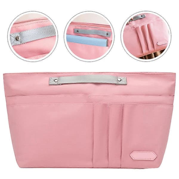Kemisk makeuptaske tote organizer til opbevaring stilfuld pink polyester