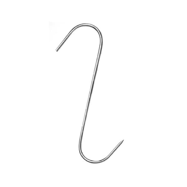 Durable S-hooks for meat processing, stainless steel sharp hooks for hanging meat, ideal for butchers and grill masters (15 pcs)