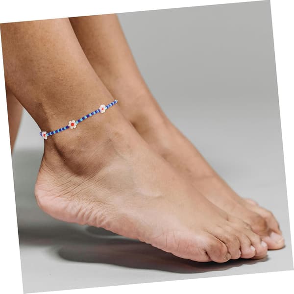 3 stk. risperle-ankellenker for ferie, boho-perleankellenker, søte perleankellenker, tusenfrydblomst-armbåndssmykker