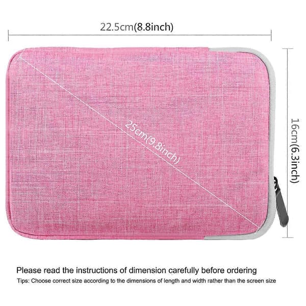 HAWEEL Splash-proof Shockproof Oxford Case Bag for 7.9-inch Tablets - Pink