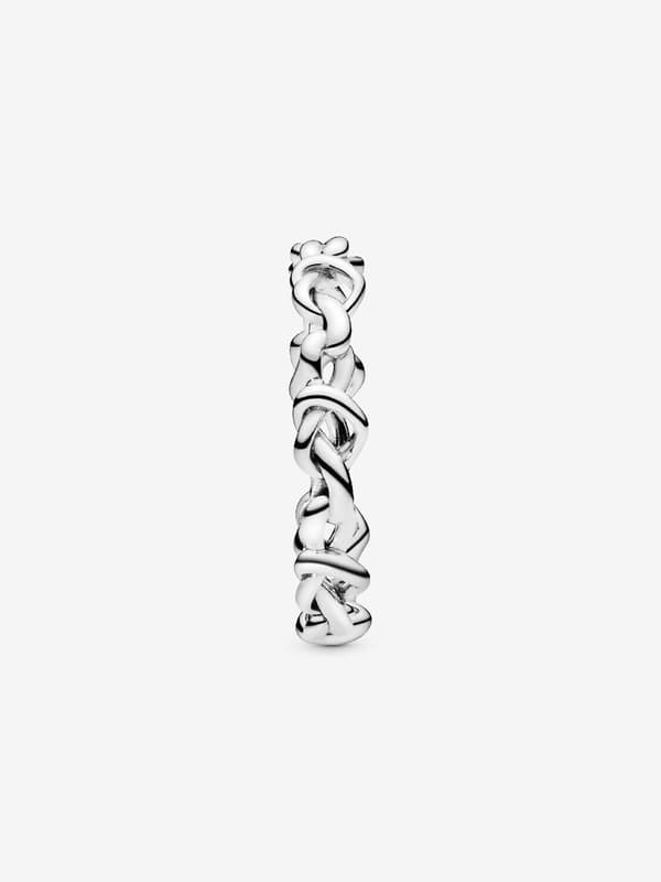 Pandora - Knutede Hjerter Ring - Sterlingsølv