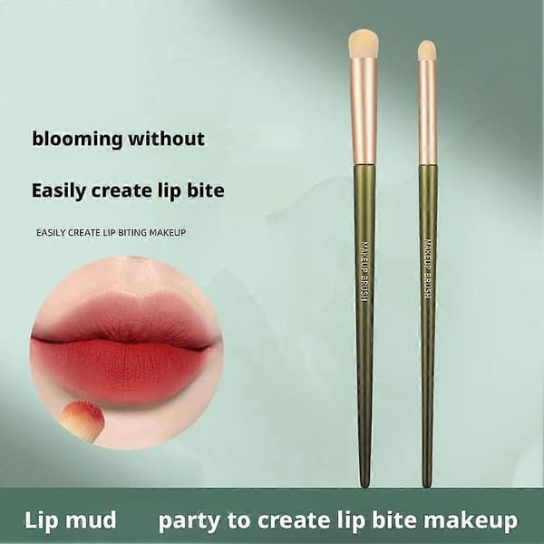 Rundhovedet læbestiftbørste Læbemakeupbørste Multifunktionel skønhedsværktøj green s
