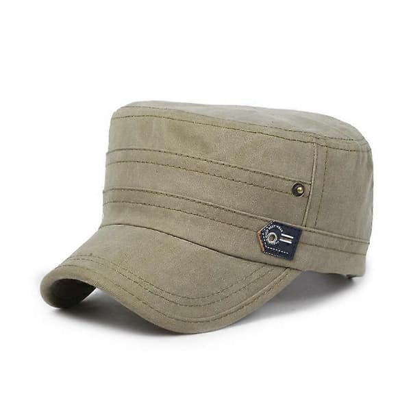 [NORTHWOOD] Solid Black Flat Top Cap til mænd kvinder Bone Military Hat Summer Sun Visor Dad Hat Gorras Trucker Cap light green 56-60 cm