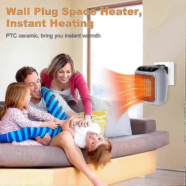 Portable 800W Ceramic Heater with Remote Control, Timer, LED Display & 2 Heat Settings