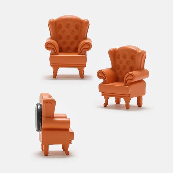3D Sød Sofa Køleskabsmagnet - Magnetisk Mærkat 3D Design Fint Håndværk Solid Simuleret Sofa Køleskabsmagnet til Køleskab Bue