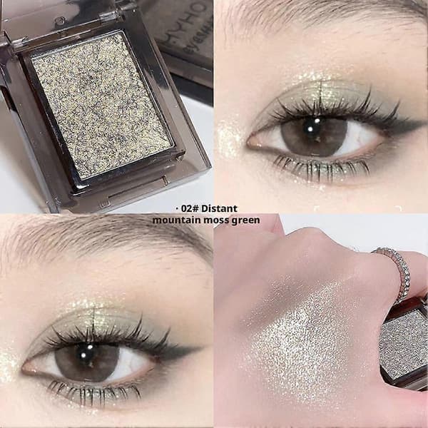 Luomiväripaletti Glitter Helmiäinen Luomiväri Kohokohdat Kimalteleva Meikki W0A1 2# 2.2g
