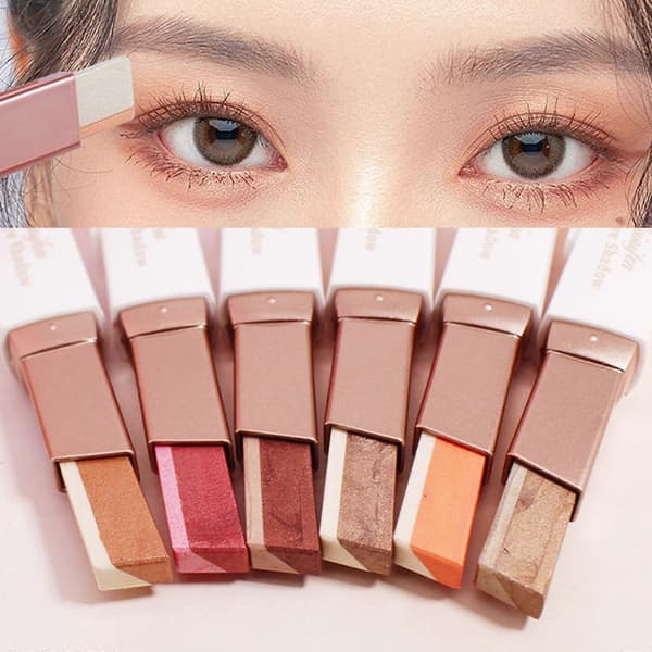 Tvåfärgad ögonskuggsstift Gradient Ögon Gradient HET Skugga K9H4 Matt 6# rose gold/2g
