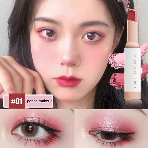 Tvåfärgad ögonskuggsstift Gradient Ögon Gradient HET Skugga K9H4 Matt 6# rose gold/2g