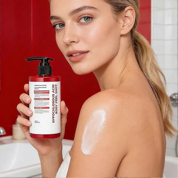 Hypoklorsyra Ris Kroppspeeling Shot Exfolierande Utjämnande Hudtextur Serum