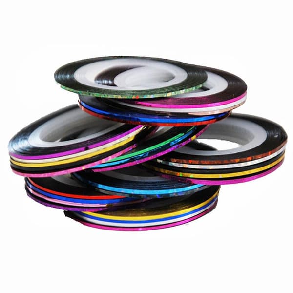 Dekortejp, nageltejp, nageldekorationer - 10-pack