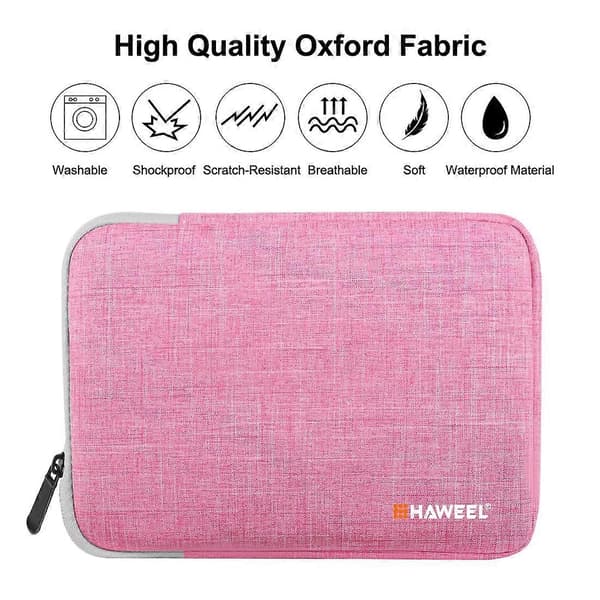 HAWEEL Splash-proof Shockproof Oxford Case Bag for 7.9-inch Tablets - Pink