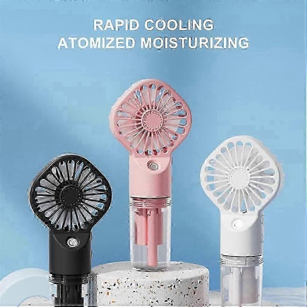 Miniventilator Lomme Køling Befugtning Indendørs USB Student Luftfugter Pink!xx1
