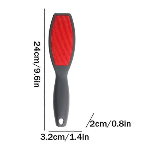 Dobbeltsidig lo-børste for klær, plagg, pelsbørste, hår❣ Magisk к[ Q6E9 1pcs black