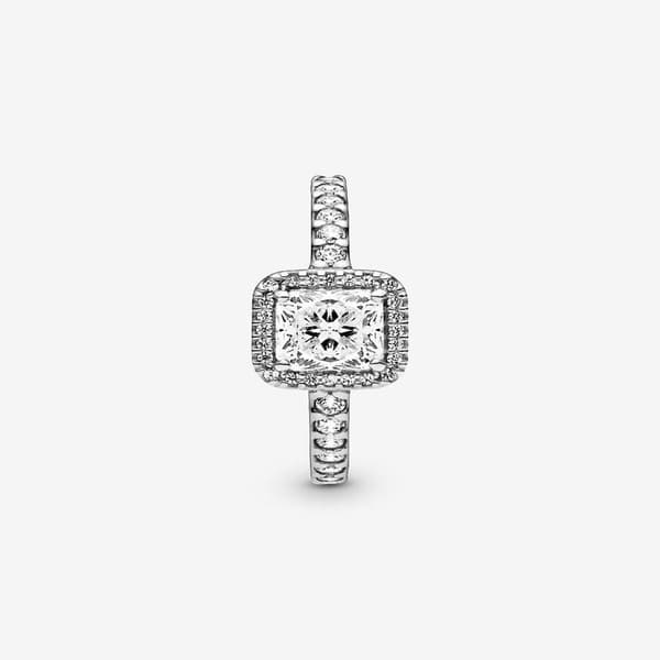 Pandora - Square Sparkle Halo Ring - Sterlingsilver Circumference: 58mm